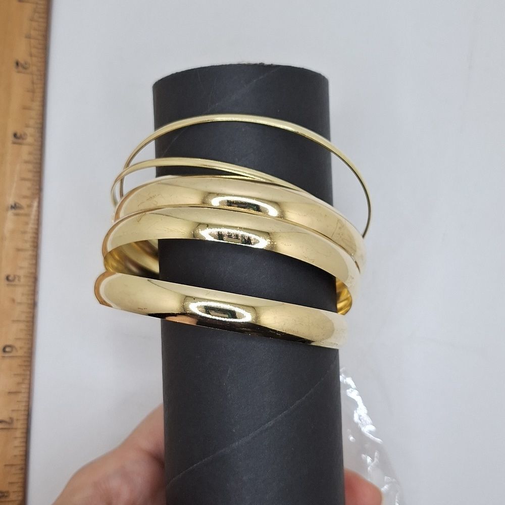 Gold bangle bracelet bundle